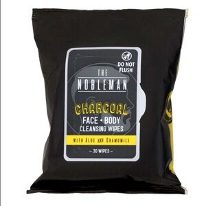 The Nobleman Charcoal Face and Body Wipes - 30 Count